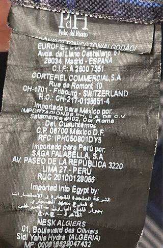 Camisa Pedro del Hierro Cuadros Azul Talla L