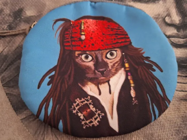 Dos monederos gato pirata Johnny Depp y perro