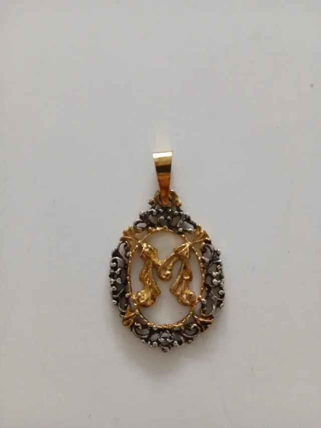 Colgante Letra M Artesanía Toledana