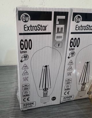 Set 4 Lampadine LED ExtraStar 6W 2200K Luce Calda