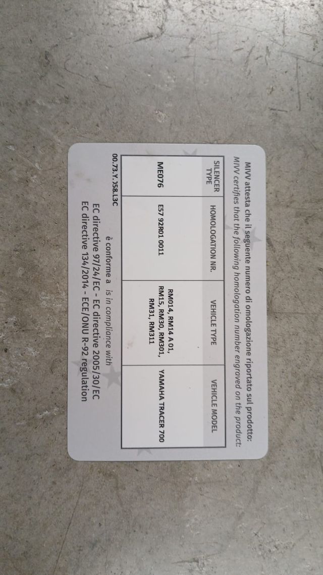 ESCAPE YAMAHA TRACER 7 MIVV