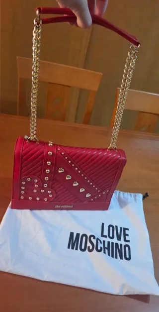 Bolso Love Moschino Rojo y Dorado