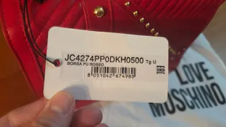 Bolso Love Moschino Rojo y Dorado