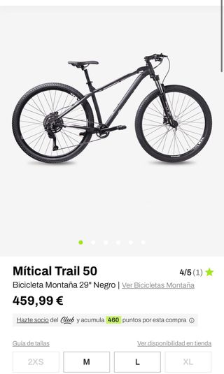 Bicicleta Mítical Trail 50 Negra