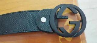 Cinturón Gucci Negro Hebilla GG