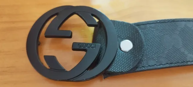 Cinturón Gucci Negro Hebilla GG