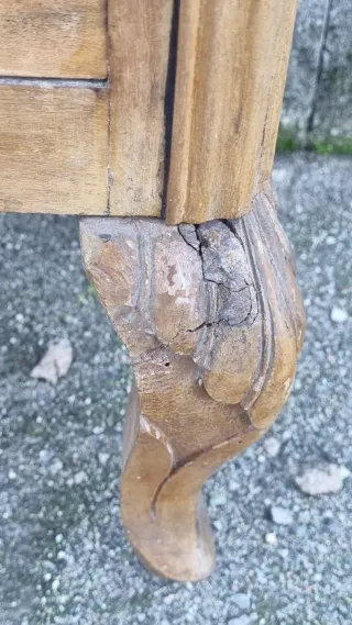 Toeletta Antica Legno con Specchio