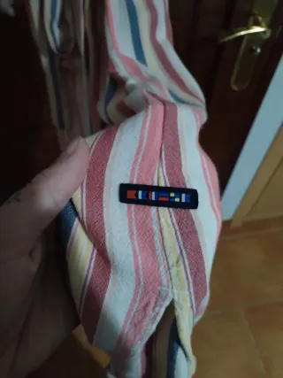 Vestido camisero a batela rayas