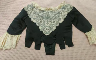 Corpiño de fallera negro con manteleta