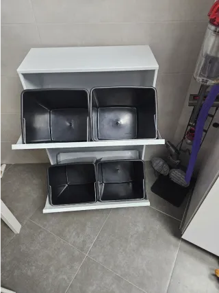 Armario reciclaje cocina metal blanco Arregui