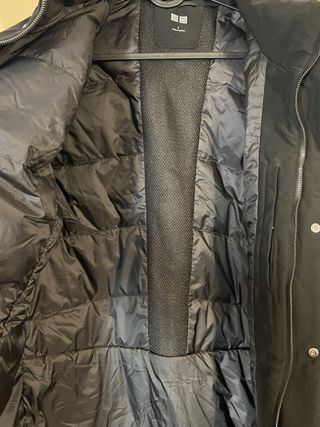 Abrigo Híbrido Plumas Uniqlo Negro Talla L