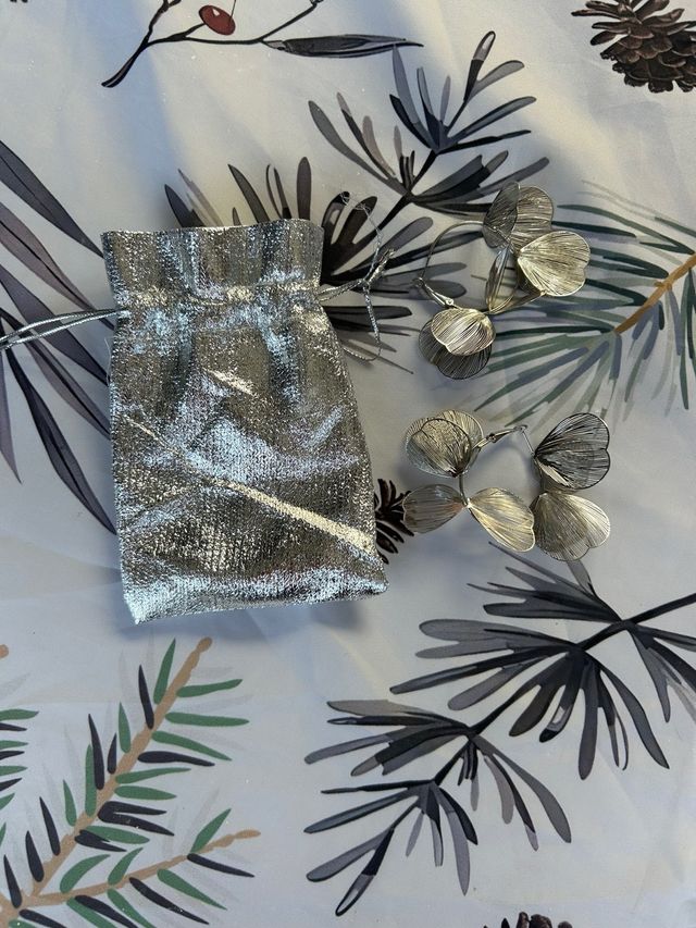 Conjunto Pendientes Plateados