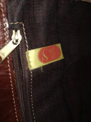 Maletín de cuero auténtico con asas