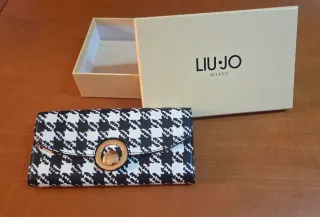 Liu Jo Cartera Houndstooth Negra y Blanca