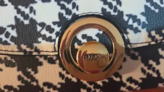 Liu Jo Cartera Houndstooth Negra y Blanca