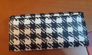 Liu Jo Cartera Houndstooth Negra y Blanca