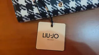 Liu Jo Cartera Houndstooth Negra y Blanca