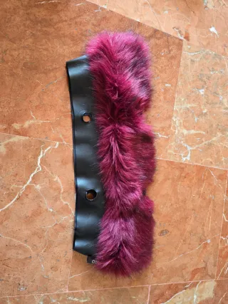 Borde de bolso negro y rosa