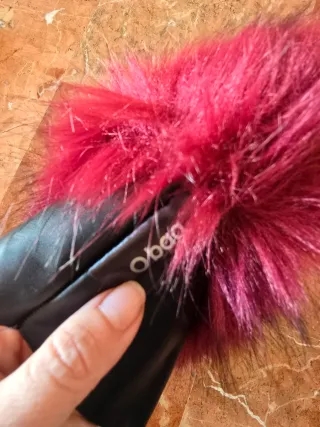 Borde de bolso negro y rosa