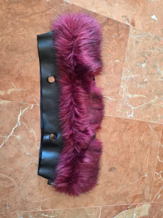 Borde de bolso negro y rosa