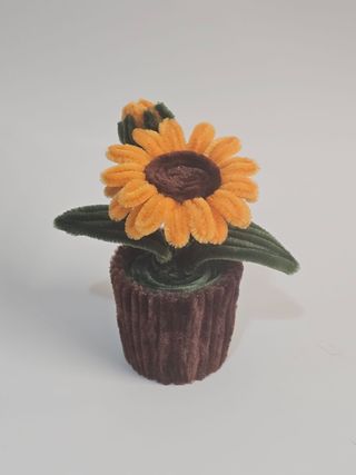 Vasetto fiori girasole fatto a mano