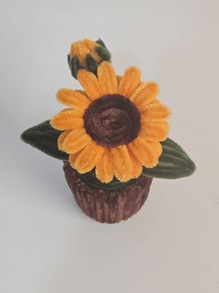 Vasetto fiori girasole fatto a mano