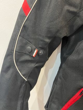 Chaqueta Moto Mujer Negra con Bordado