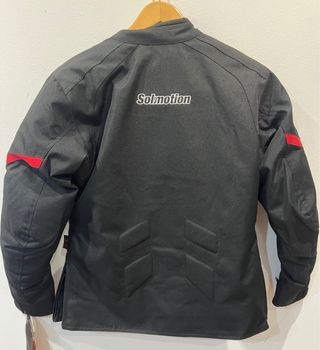 Chaqueta Moto Mujer Negra con Bordado