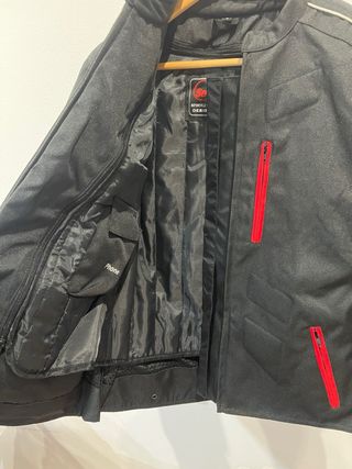 Chaqueta Moto Mujer Negra con Bordado