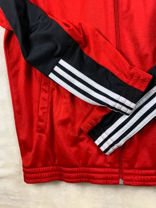 Felpa Zip Adidas Vintage Y2K Nera/Rossa