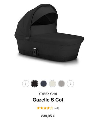 Capazo Cybex Gazelle + funda invierno y lluvia