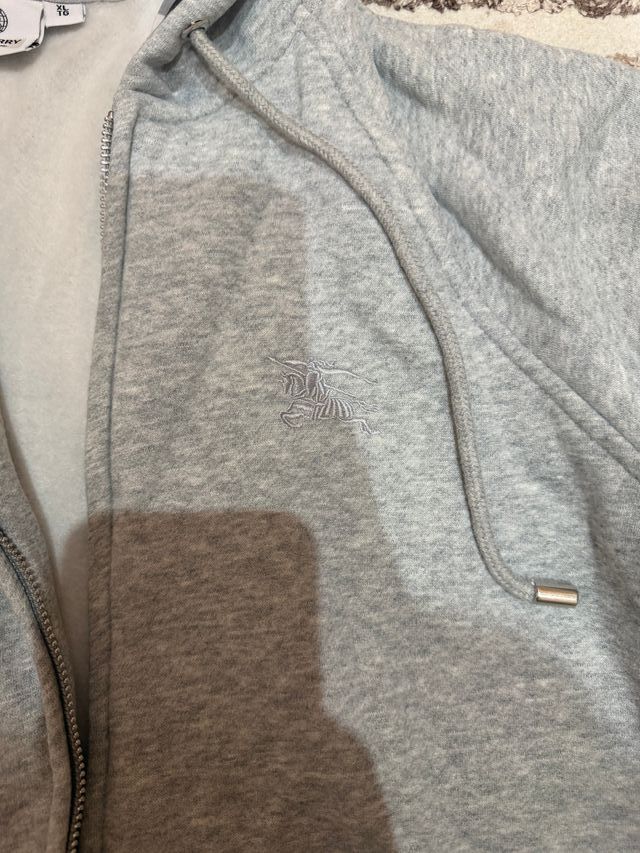 Sudadera Burberry Gris con Capucha