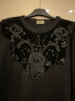 Maglia Bibisi con pietre nere tg L