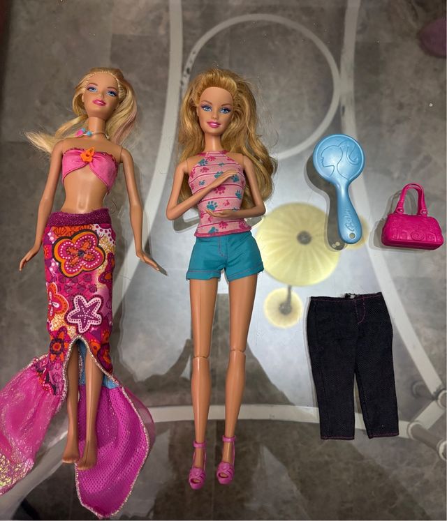 Barbie Sirena y Barbie Perritos con Accesorios