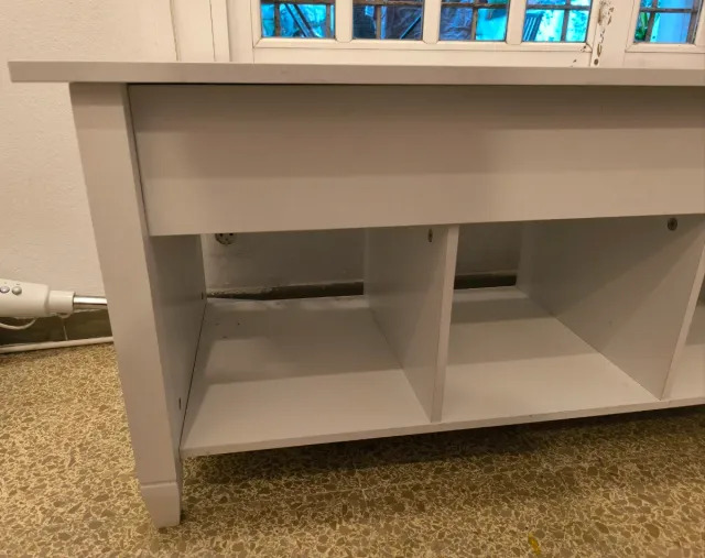 Mesa centro elevable blanca