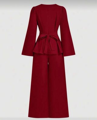 Conjunto elegante rojo mujer