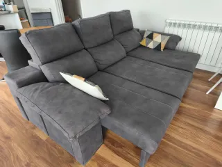 Sofá cama gris 3 plazas
