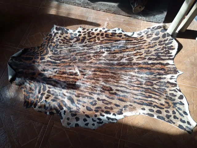 Tappeto effetto pelle di leopardo