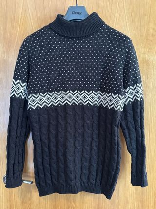 Jersey cuello alto estampado Fair Isle Rialbanni