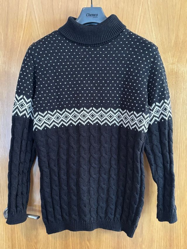 Jersey cuello alto estampado Fair Isle Rialbanni