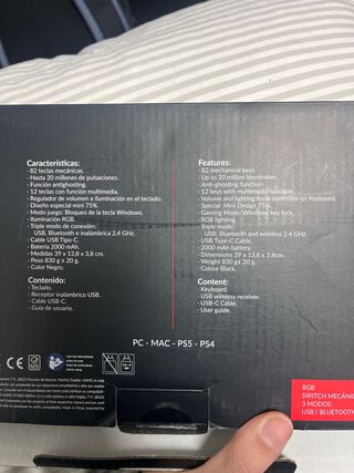 Teclado Mecánico Gaming GAME KX-WMINI