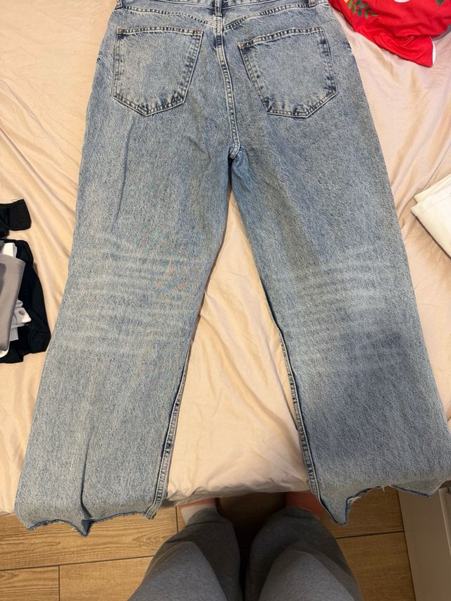 Jeans anchos tiro alto