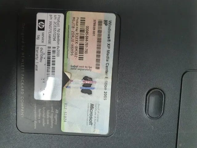 Portátil HP Pavilion dv2000