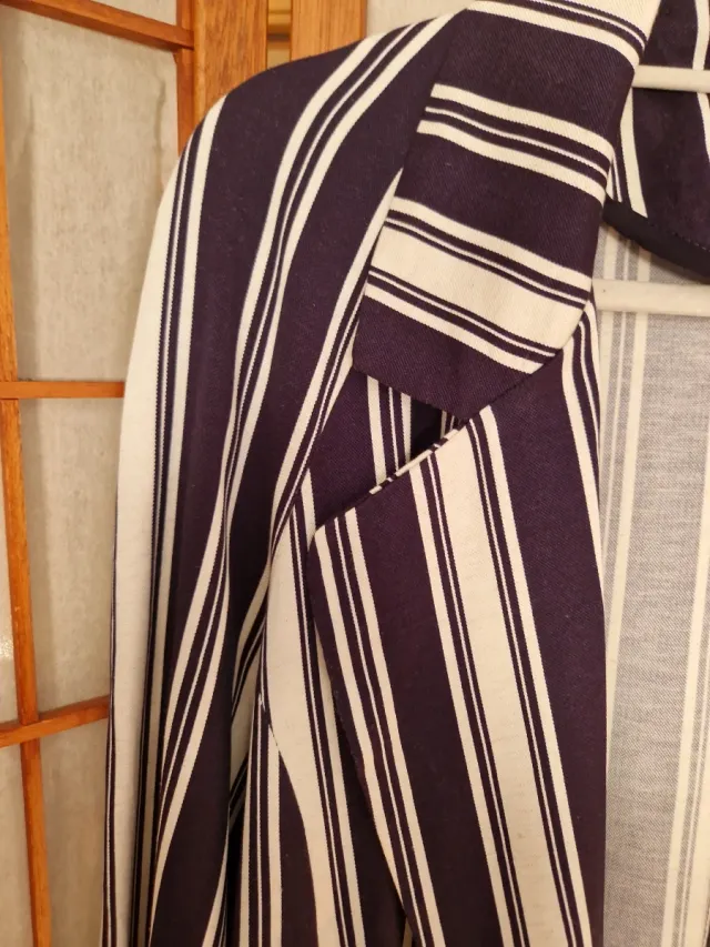 Blazer Rayas Azul y Blanco Talla XL