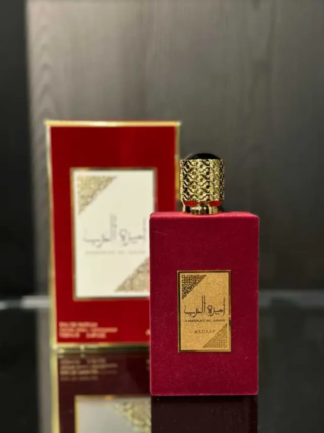 Perfume Árabe ASDAAF Rojo y Dorado