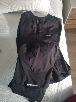 Conjunto Ciclismo Btwin Triban Negro