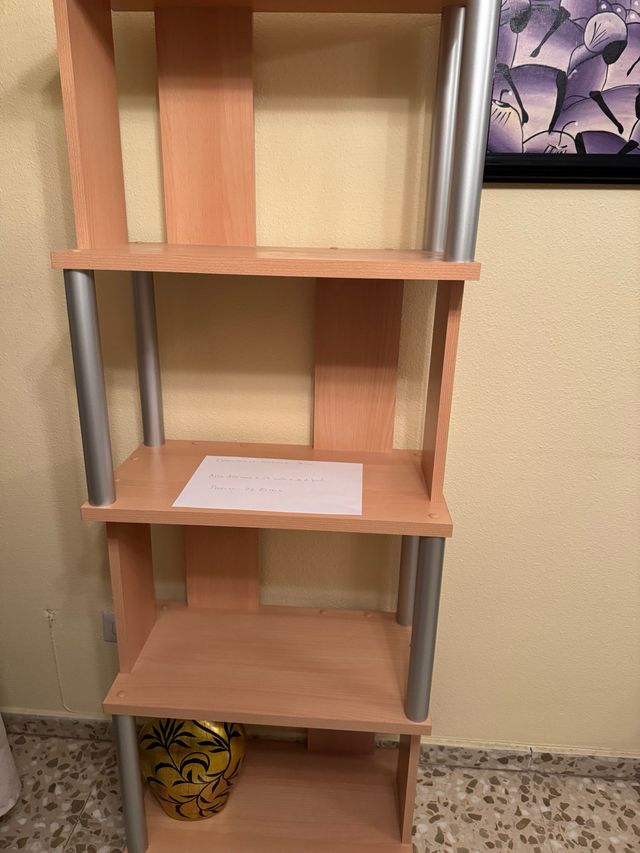 Estantería moderna madera y metal