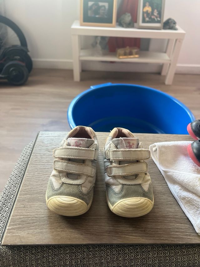 Zapatos niña rosa y blanco