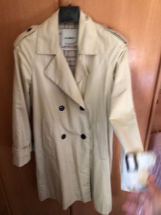 Gabardina Pull&Bear Beige Talla XS