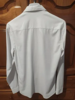 Camisa Zara Blanca Talla S Slim Fit